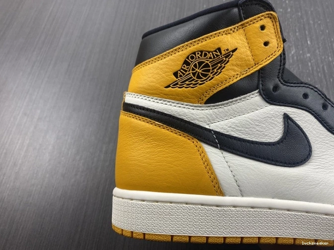 Rep LUCY Yellow High OG Jordan Air Toe 1 555088-711 0823